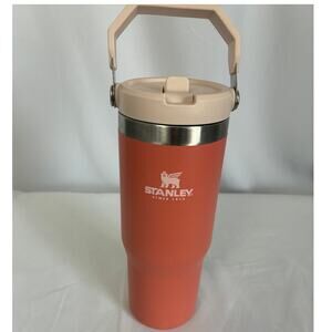 Stanley 30oz IceFlow 2.0 Flip Straw Tumbler Tigerlily Coral Pink Stainless Steel